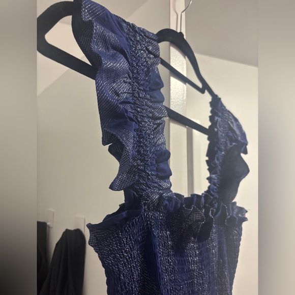 Hill house navy blue metallic nap dress - Picture 6 of 7